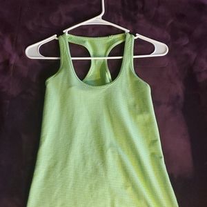Lululemon Green & White Gingham Tank